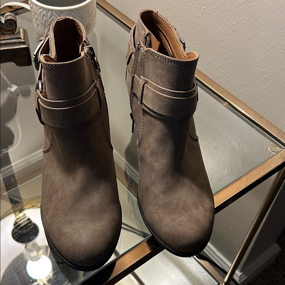 Indigo Taupe Ankle Boots